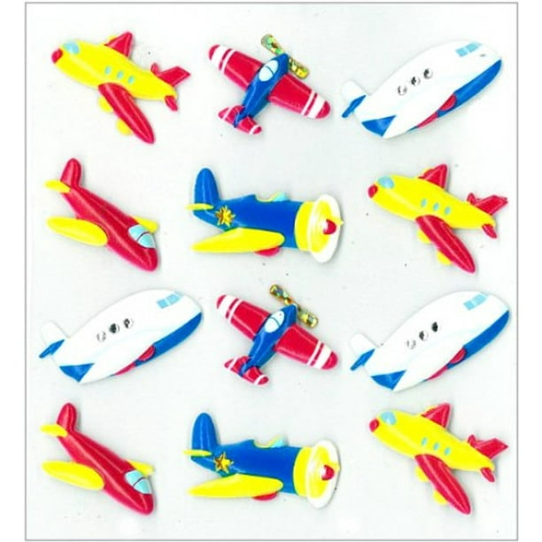 AIRPLANE DIMENSIONAL STICKER JOLEE'S BOUTIQUE AIRPLANE DIMENSIONAL STICKER JOLEE'S BOUTIQUE